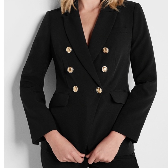 Peak Lapel Double Breasted Blazer women's coat jacket suit express multi size - Picture 2 of 6